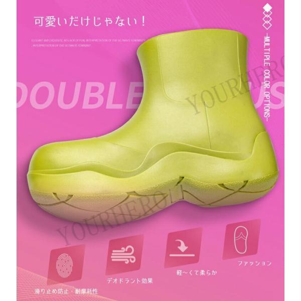 厚底レインブーツ レディース ショート 完全防水 おしゃれ かわいい ショートブーツ レインシューズ 雨 雪 ファッション レインシューズ  軽量 |  | 06