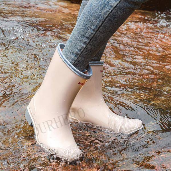 レインブーツ レディース ショート 完全防水 防水 レインシューズ ショートブーツ おしゃれ ゆったり ワークブーツ 滑らない 雨 雪 長靴 軽量無地 |  | 11