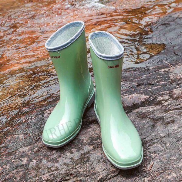 レインブーツ レディース ショート 完全防水 防水 レインシューズ ショートブーツ おしゃれ ゆったり ワークブーツ 滑らない 雨 雪 長靴 軽量無地 |  | 14