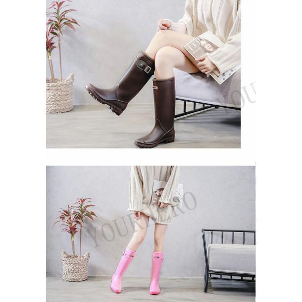 レインブーツ レディース レインシューズ ジョッキー 雨降り 雪 雨 ラバーブーツ 無地 長靴バックルデザイン レインブーツ防水 梅雨台風 防寒 軽量 |  | 11