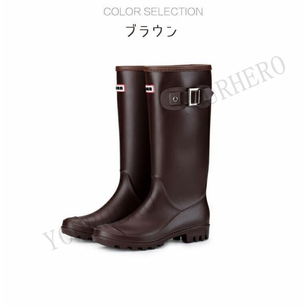 レインブーツ レディース レインシューズ ジョッキー 雨降り 雪 雨 ラバーブーツ 無地 長靴バックルデザイン レインブーツ防水 梅雨台風 防寒 軽量 |  | 06