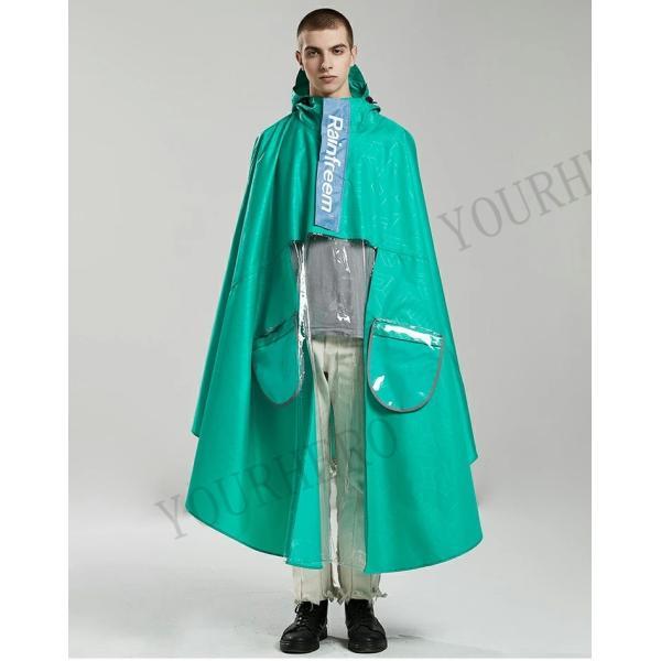 レインポンチョ 自転車 レディース メンズ レインコート リュック 通学 ママ送迎レインウェア おしゃれ ロング丈男女兼用 レインコート 通勤 通学 |  | 18