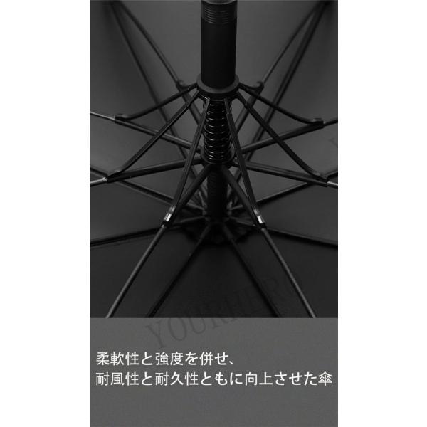 長傘 メンズ 紳士傘 傘 梅雨対策 台風対応 収納ポーチ付き 210T高強度グラスファイバー ワンタッチ開き ビッグサイズ 強靭傘 旅行 通学通勤 紺 |  | 09