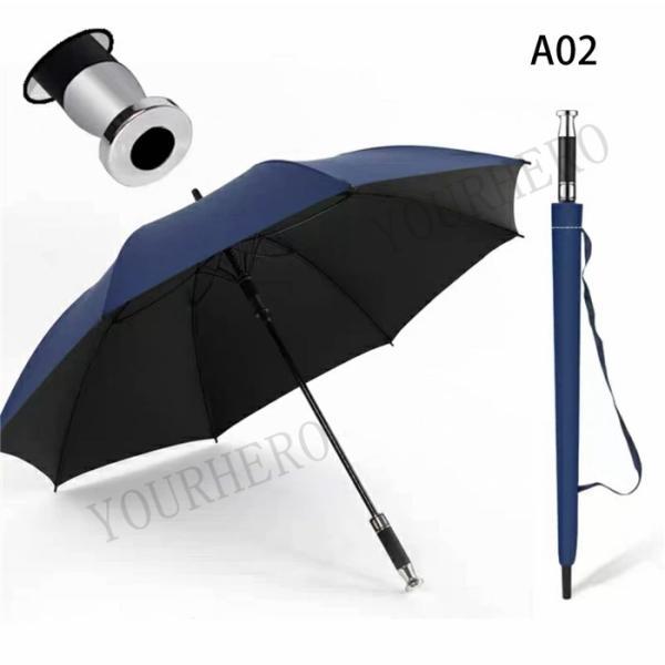 長傘 メンズ 紳士傘 傘 梅雨対策 台風対応 収納ポーチ付き 210T高強度グラスファイバー ワンタッチ開き ビッグサイズ 強靭傘 旅行 通学通勤 紺 |  | 02