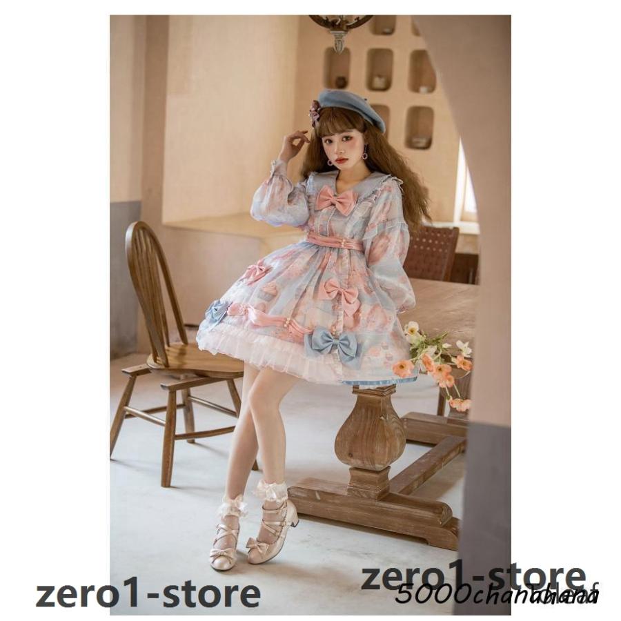 ワンピース コスチューム ロリータ メイド服 ゴスロリ ロリータワンピース 華やか メイド 豪華セット レディース ロリィタ 姫袖 姫ロリ 甘ロリ ゴシック ゴス |  | 02