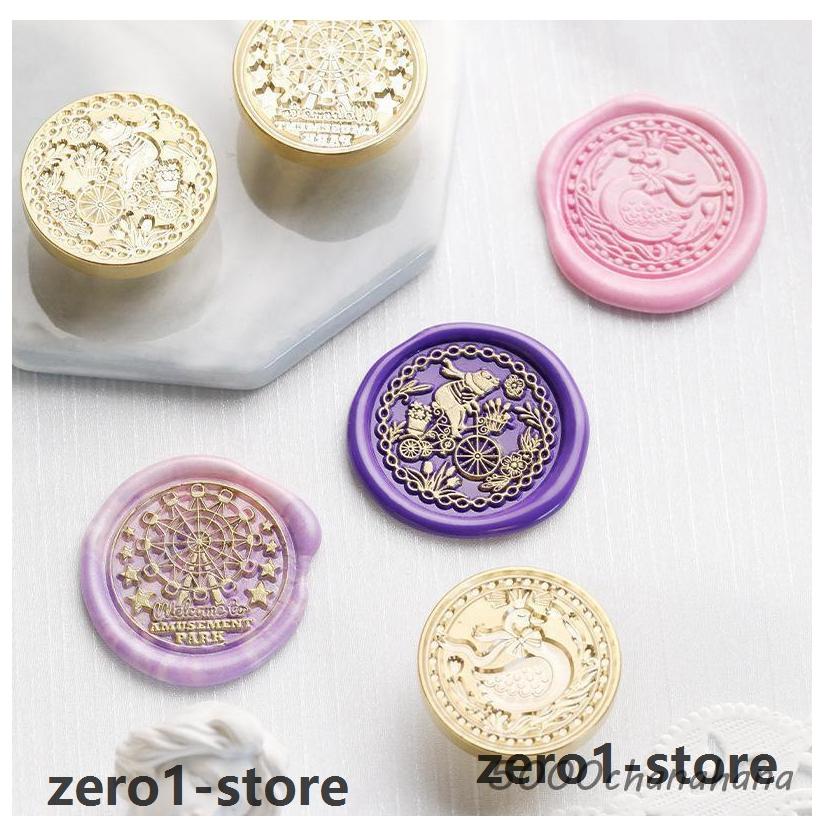 ヘッド スタンプ シーリングスタンプ 替え 封蝋 便箋 封 封筒 手紙 招待状 シール かわいい おしゃれ スワン チューリップ くま バラ |  | 13