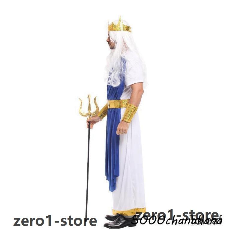 ギリシャ 海神ポセイドン 【ハロウィン】衣装 Poseidon 男性用 メンズ用 キャラクター 王様 国王 王子様 海の神 コスプレ衣装 コスチューム 仮装 |  | 03