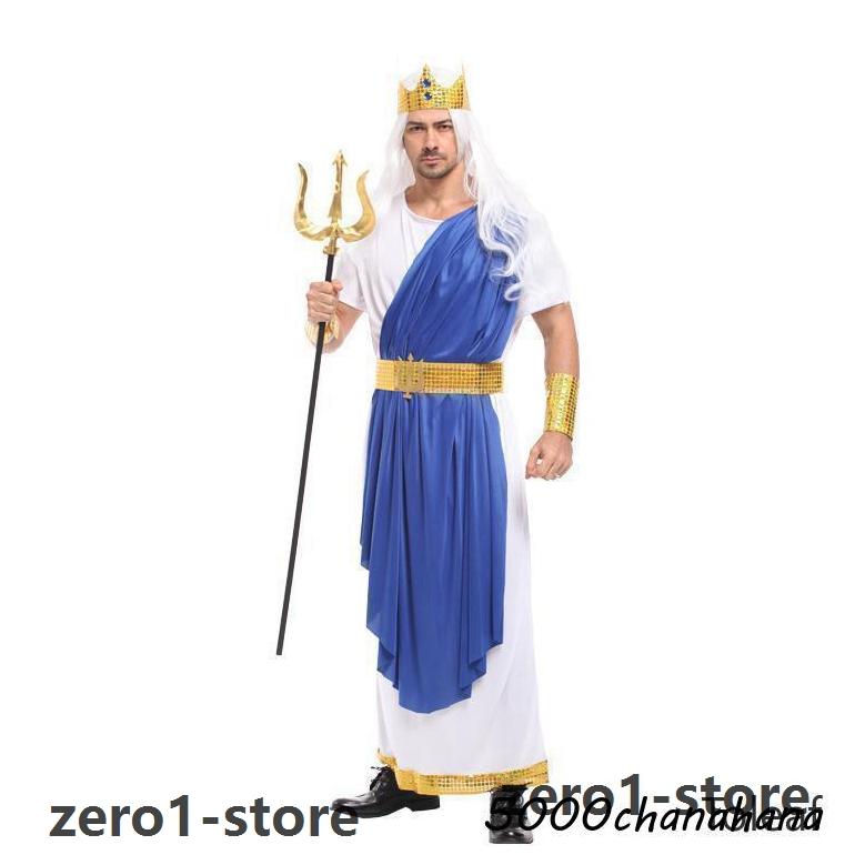ギリシャ 海神ポセイドン 【ハロウィン】衣装 Poseidon 男性用 メンズ用 キャラクター 王様 国王 王子様 海の神 コスプレ衣装 コスチューム 仮装 |  | 04