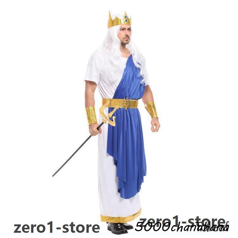 ギリシャ 海神ポセイドン 【ハロウィン】衣装 Poseidon 男性用 メンズ用 キャラクター 王様 国王 王子様 海の神 コスプレ衣装 コスチューム 仮装 |  | 05