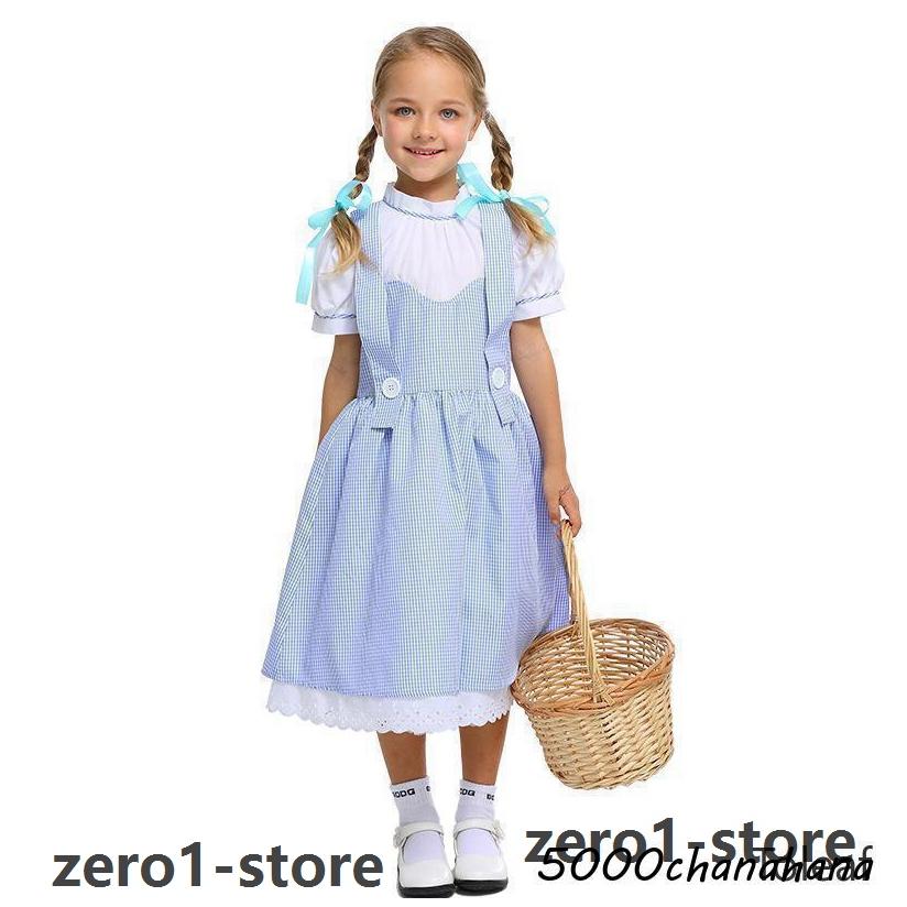 オズの魔法使い Dorothy ドロシー風 童話 S-XL 女の子 ワンピース キッズ 子供用 コスプレ衣装 | 