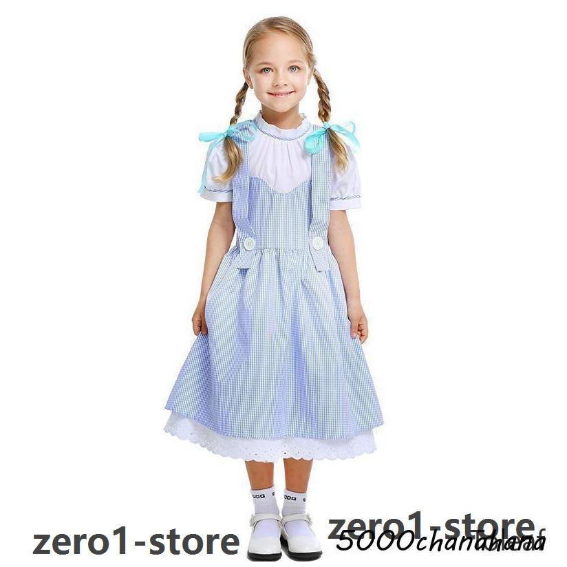 オズの魔法使い Dorothy ドロシー風 童話 S-XL 女の子 ワンピース キッズ 子供用 コスプレ衣装 |  | 01