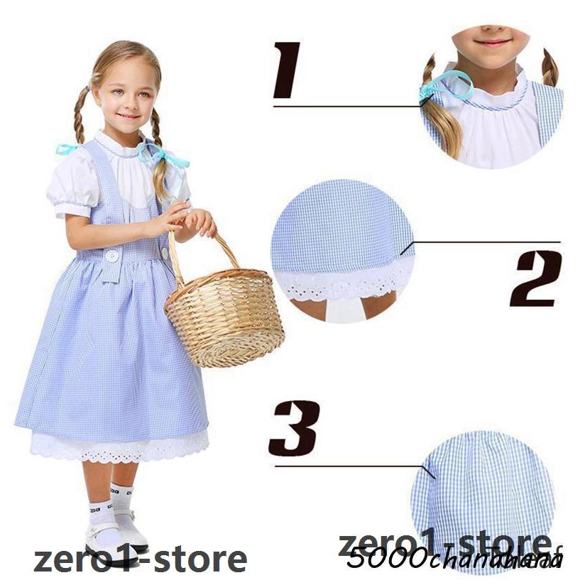 オズの魔法使い Dorothy ドロシー風 童話 S-XL 女の子 ワンピース キッズ 子供用 コスプレ衣装 |  | 07