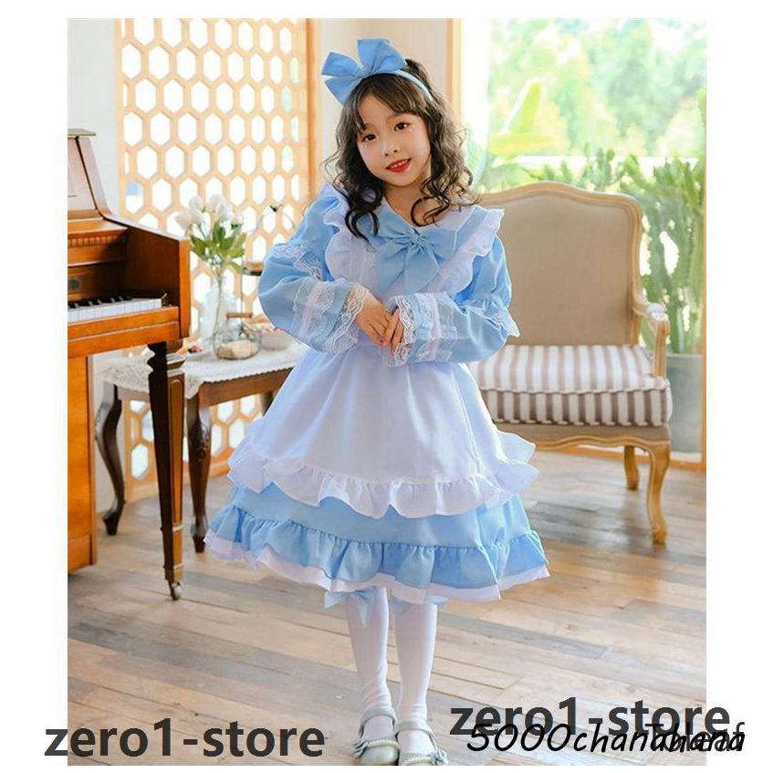 キッズ メイド服 コスプレ 仮装 メイド 服 プリンセスドレス 萌え コスプレ衣装 子供 キャラクター 女の子 ジュニア かわいい 可愛い ハロ |  | 02