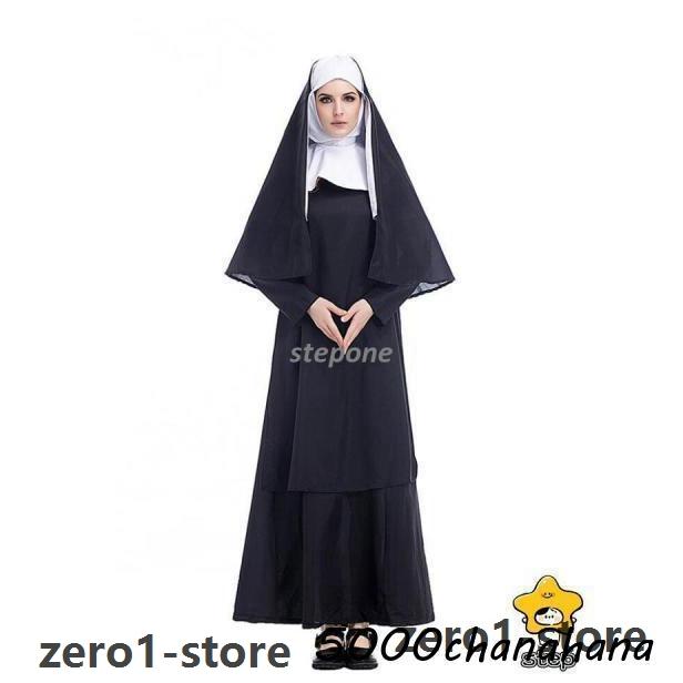 大人コスチューム 衣装 シスターコスチューム マキシ丈ワンピース ゴシック ホラーコスチューム パーティー イベント |  | 03