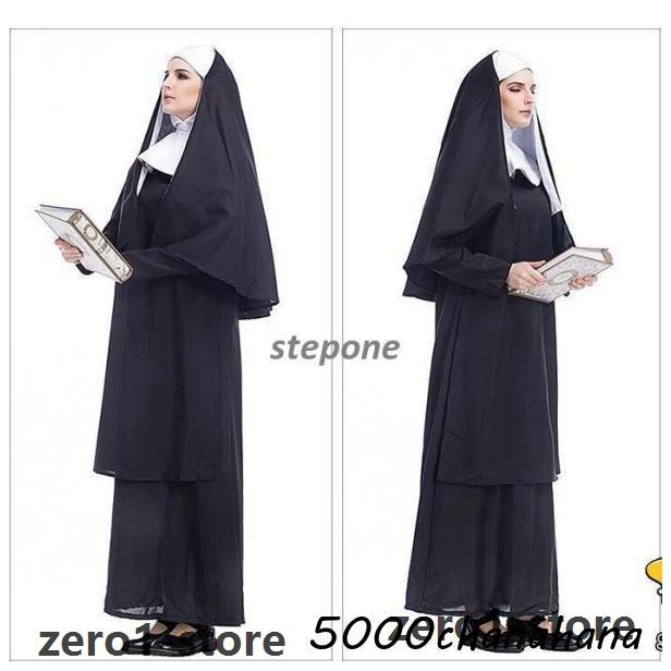 大人コスチューム 衣装 シスターコスチューム マキシ丈ワンピース ゴシック ホラーコスチューム パーティー イベント |  | 04