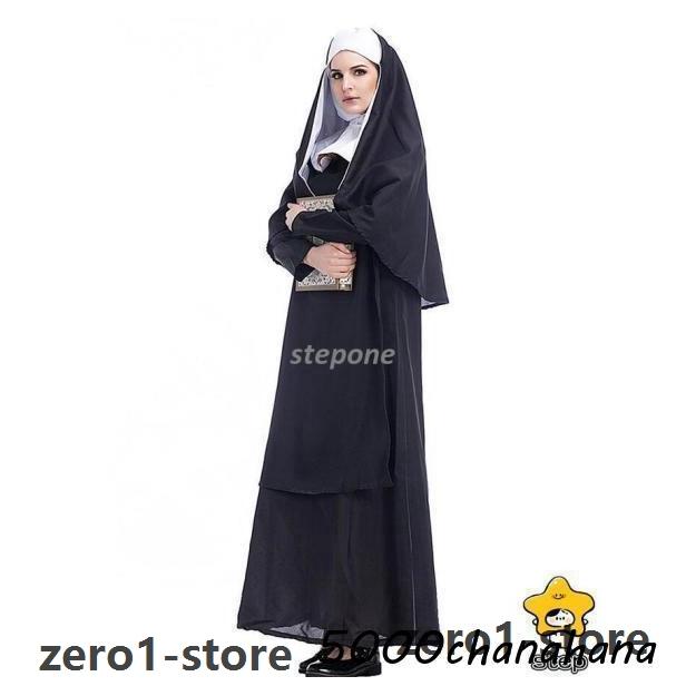 大人コスチューム 衣装 シスターコスチューム マキシ丈ワンピース ゴシック ホラーコスチューム パーティー イベント |  | 05