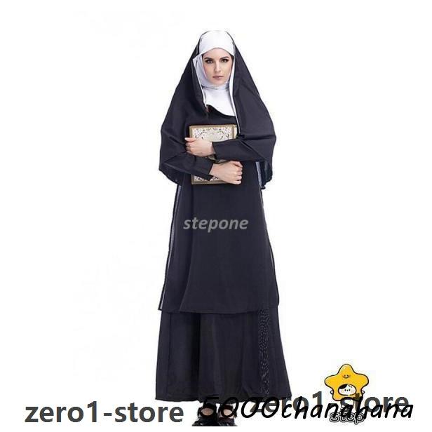 大人コスチューム 衣装 シスターコスチューム マキシ丈ワンピース ゴシック ホラーコスチューム パーティー イベント |  | 06