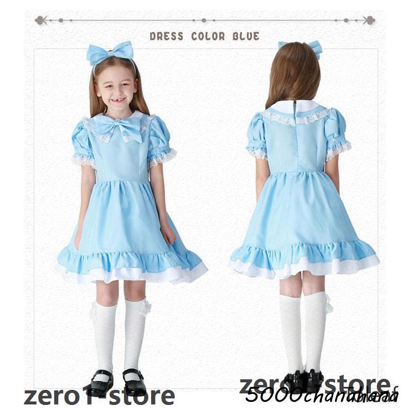 子供 ワンピース 【ハロウィン】衣装 女の子 コスプレ メイドさん アリス風 プリンセス白雪姫 キッズ コスチューム 変装 仮装 ハロウィーン 文化祭 学園祭 |  | 12