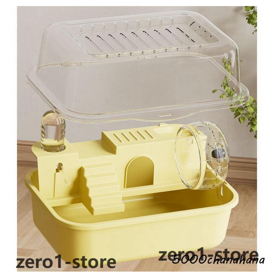 ハムスターハウス 小動物用 ハムスターケージ 給水器 餌場 回し車 飼育かご お家 小屋 遊び場 ケース 透明 クリア 中が見える ゴールデン ジャン |  | 04