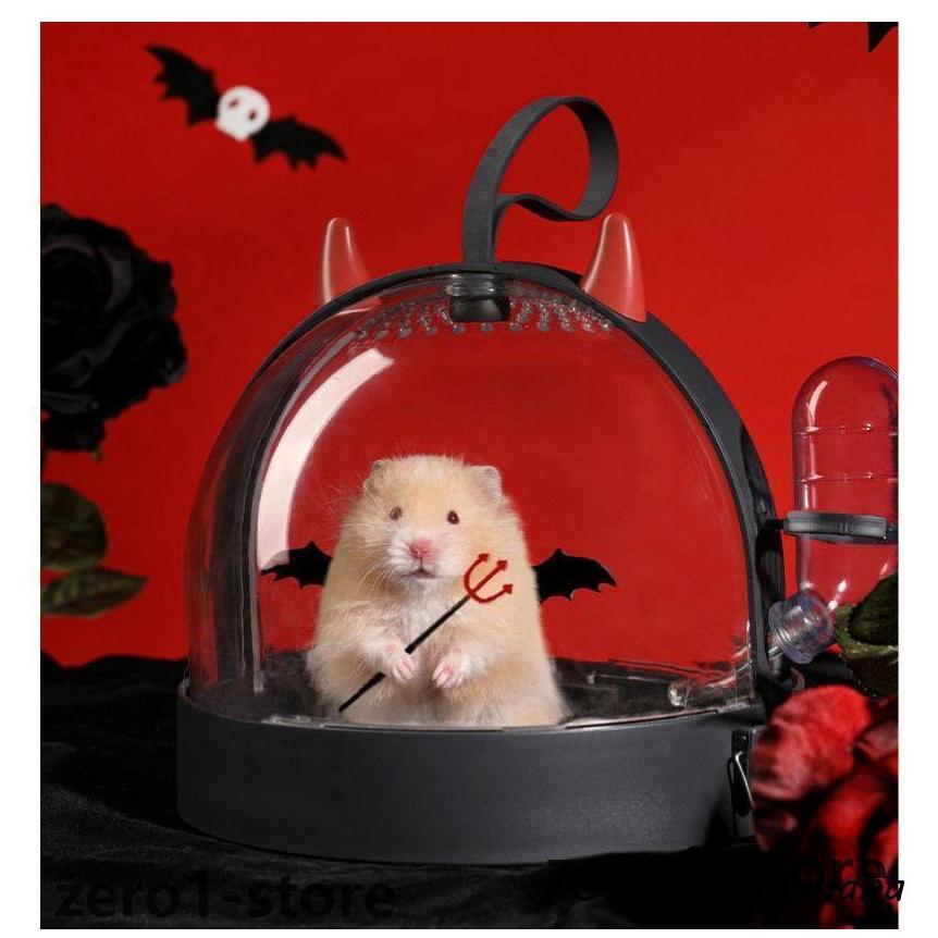 ケージ ハウス ハムスター用キャリーケース 移動 ペット用品 小動物 リス 給水器 透明 お出かけ 通院 通気性 小悪魔 可愛い |  | 02