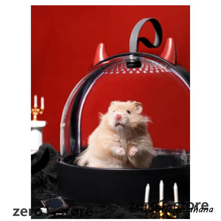 ケージ ハウス ハムスター用キャリーケース 移動 ペット用品 小動物 リス 給水器 透明 お出かけ 通院 通気性 小悪魔 可愛い |  | 03