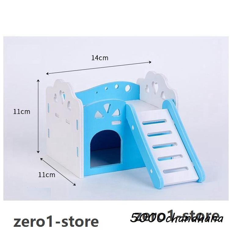 ハムスター ペット用品 小動物用ハウス ハムスターの家 ペットグッズ ベット 階段 はしご ブルー ピンク かわいい 巣箱 寝床 |  | 08