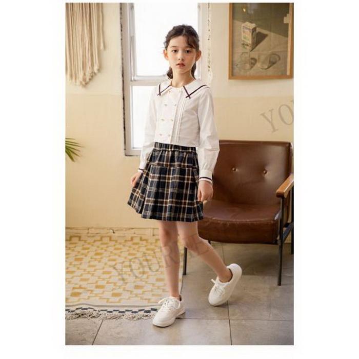 女の子 ブラウス セーラー襟 Yシャツ ホワイトシャツ リボン?タック付き クールブラウス 白ブラウス 幼稚園 小学生制服 可愛い 長袖 スクール 入学式 入園式 |  | 05