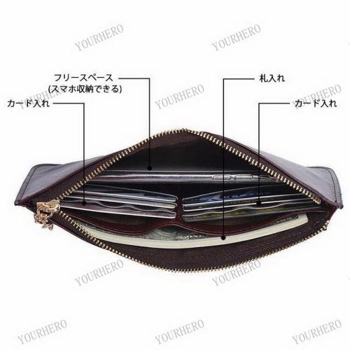 レディース メンズ 財布 長財布 薄い l字ファスナー カード 大容量 スマホ収納 小銭入れ さいふ 軽い スリム 軽量 薄型 コンパクト｜zero1-store｜02