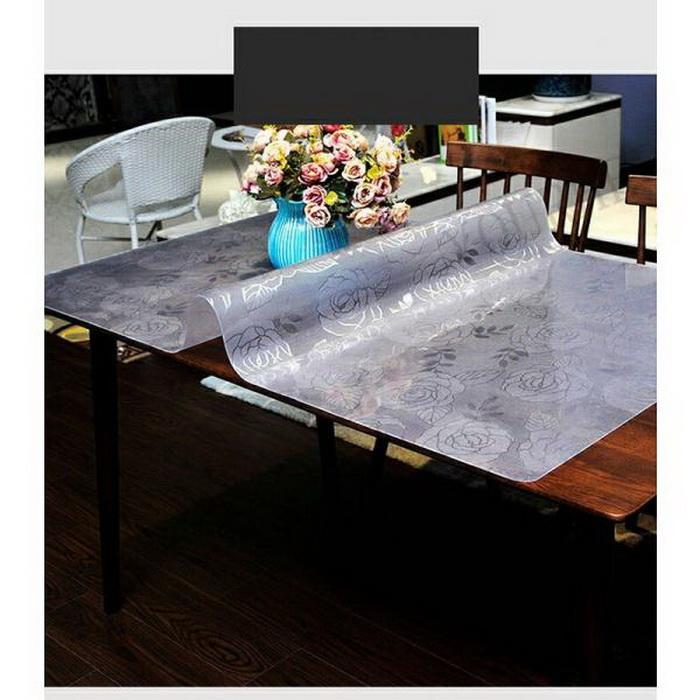 透明 テーブルマット ビニールマット テーブルクロス 85×140cm 90