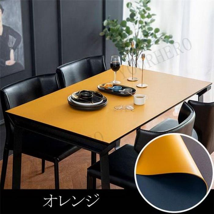 テーブルクロス pu皮革生地 90*160cm 両面用 new テーブルマット 防水防油 耐熱 汚れ防止 食卓カバー 高級感 テーブルセッティング 長方形 撥水 家庭用 |  | 05