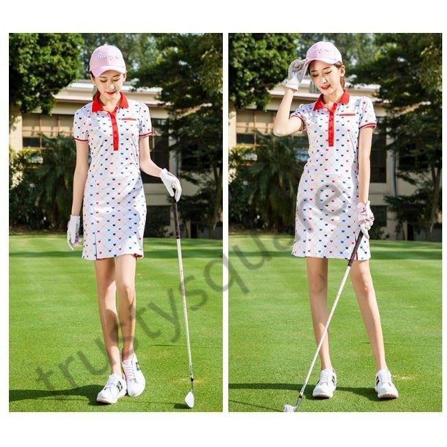 入荷中 販売ポロワンピース着こなしゴルフレジャータイム ゴルフウェアレディースゴルフ ワンピースネイビーロングポロシャツチュニック夏コーデ通気吸汗半袖poloaライン女性用テニスウェアスポーツウェア21 レディースウエア