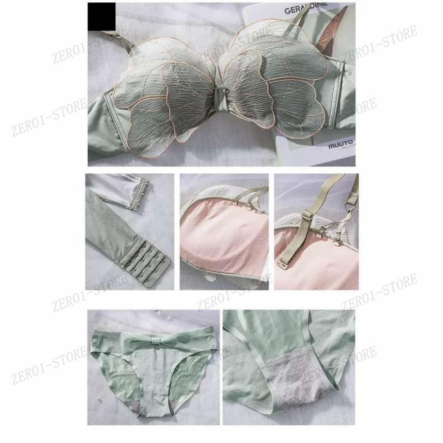 ブラ レディース ブラショーツセット 蝶々 下着 上下セット ブラジャー