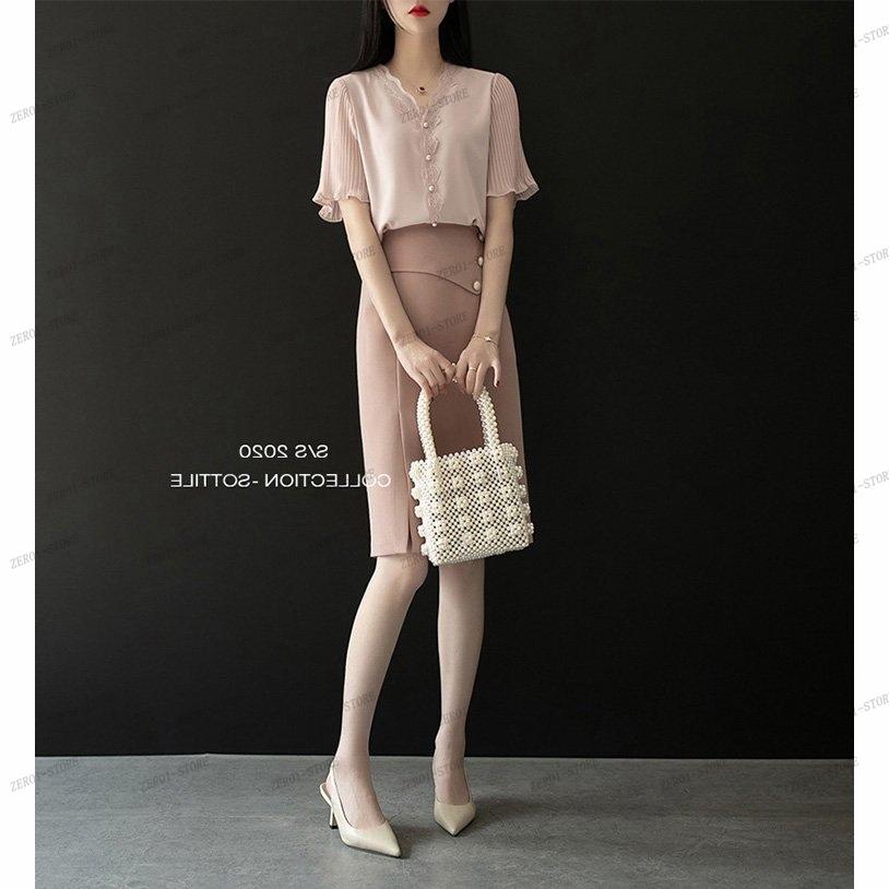 レディース  ブラウス 春夏 オシャレブラウス白 韓国風 半袖トップスシフォン レースVネックシャツ フレア袖トップス 薄手 大きいサイズ 上品 通勤OL |  | 03