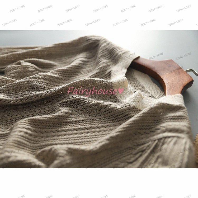 レディース 春夏新作 Tシャツ  半袖 ニットトップス 配色Tシャツ 透かし雕り レション ショット丈ニットソー ゆったりカットソー おしゃれ 大人 |  | 08