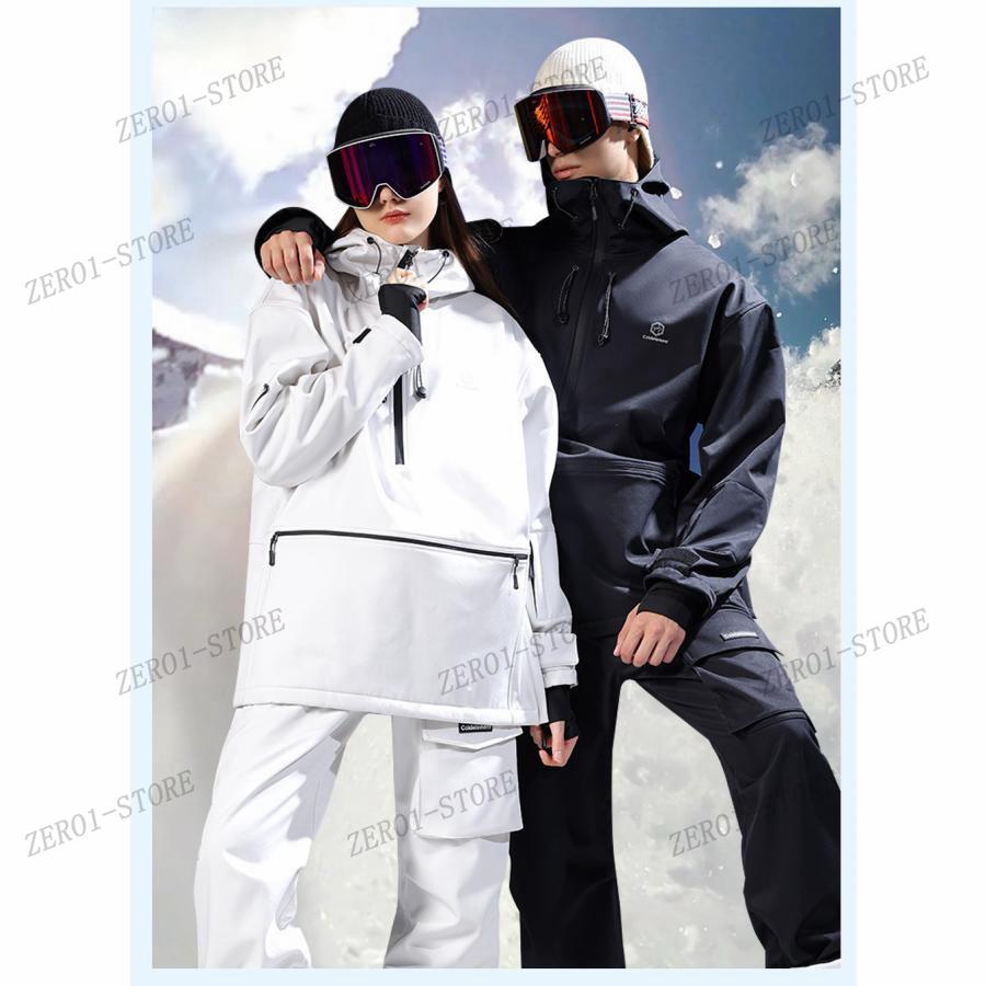 レディース 上下セット スキーウェア ジャケット パンツ スノーボードウェア スノーウェア 厚手 防寒 防水 防風 保温 暖かい 無地 大きいサイズ アウトドア｜zero1-store｜20