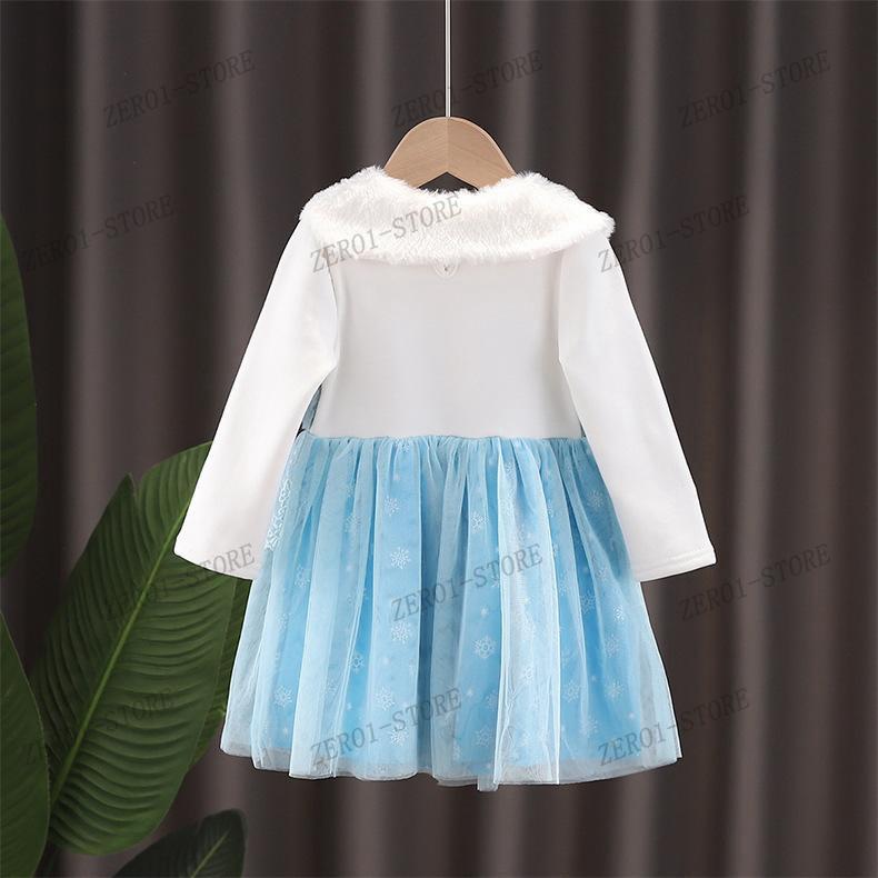 子供 ドレス プリンセスドレス キッズ 長袖 ワンピース 裏起毛 暖か