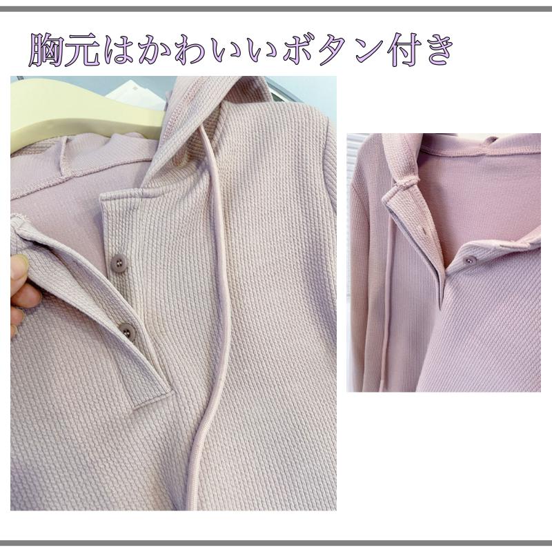 ボタン パーカー 長袖 レディース サマー 秋 10代 20代 30代 40代 山登り 服装 女子 M L XL｜zero1shop｜03