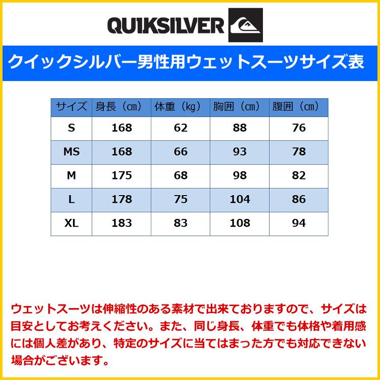 クイックシルバー ウェットスーツ メンズ 4mm / 3mm チェストジップ フルスーツ サーフィン ウェットスーツ  Quiksilver Wetsuits｜zero1surf｜19