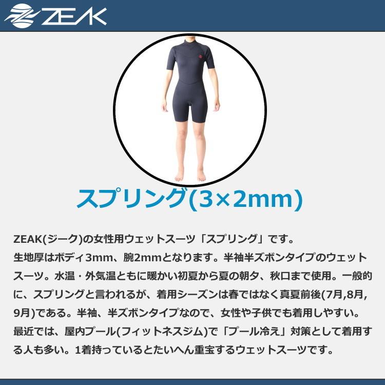 ZEAK(ジーク) ウェットスーツ 女性用 レディース スプリング ウエット