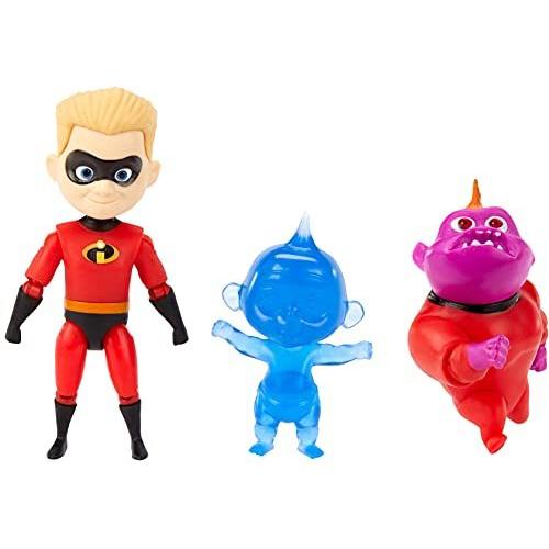 並行輸入品 ディズニーとピクサーインクレディブルダッシュアクションフィギュア3 5インチと2つのジャックジャックフィギュア2 2インチと2 4イン 服 正規 Themtransit Com