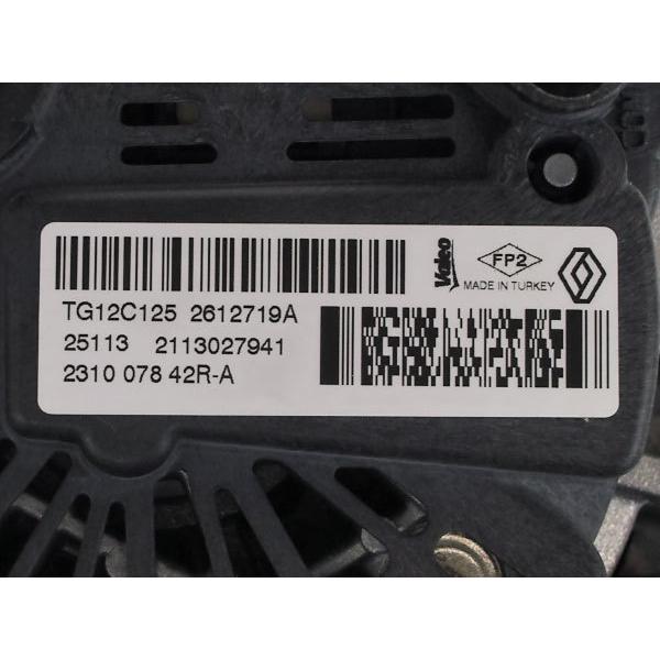 ルノールーテシア4 キャプチャー H5F用 純正 オルタネーター 使用2,800 
