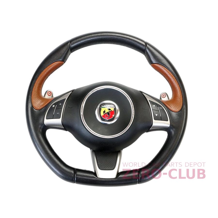 ABARTH 595 AT用/純正 ステアリングホイール ハンドル ブラック