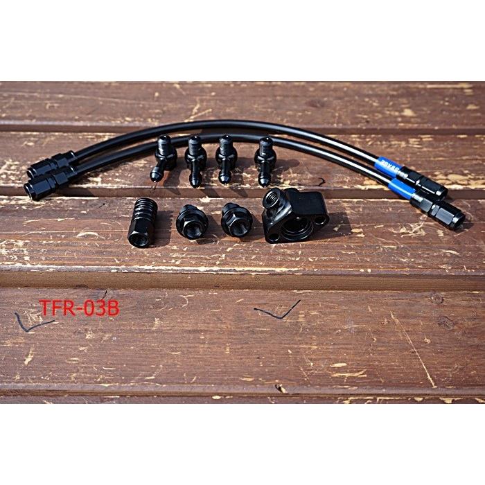 SR400キャブ車 ツインオイルライン（オールブラック仕様） BORE-ACE（ボアエース）