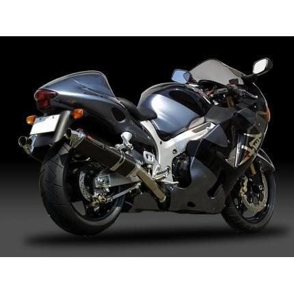 GSX1300R（隼）〜06年 スリップオンマフラー Tri-Ovalサイクロン（1エンド） STB （チタンブルーカバー） YOSHIMURA（ヨシムラ）(63483円)