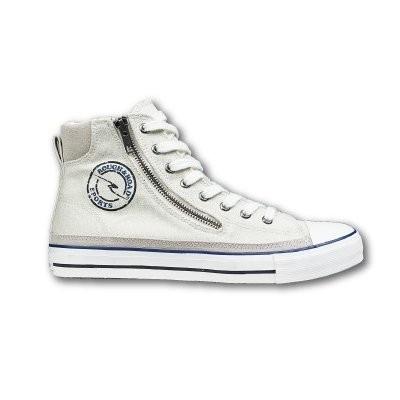 RR5837 ラフライディングスニーカー アイボリー×ブルー 28.0cm ラフアンドロード（Rough＆Road）