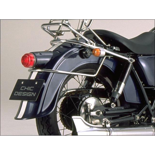 SR400（78年〜） ビンテージ リアフェンダー 黒ゲル仕上げ CHIC DESIGN