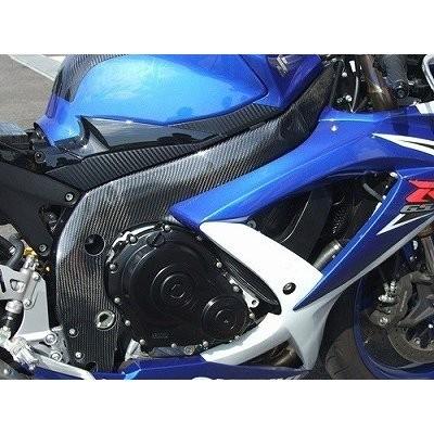 即発送可能】GSX-R600（06〜07年） フレームカバー カーボン綾織 WOLF