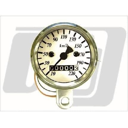 【一部予約販売】 新作続 48mmスピードメーター白2:1機械式 GUTS CHROME ガッツクローム compass-mkt.com compass-mkt.com