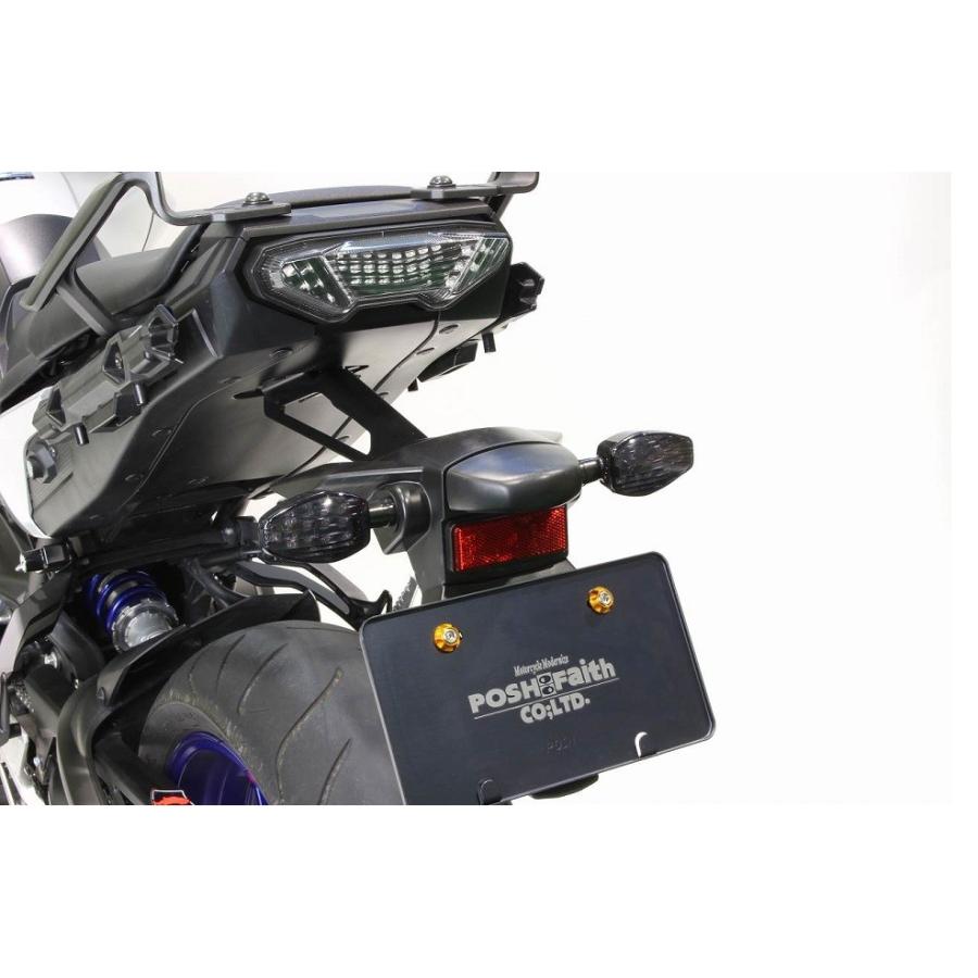 ライトウェイトLEDウインカーキット メッキボディ／スモークレンズ POSH（ポッシュ） MT-09 TRACER（14〜17年） x4 MT 2線