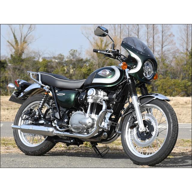 【週末値下げ】W800 純正オプション ビキニカウル 黒 W650 ビキニカウル W800カフェ 純正 ステー付 カワサキ純正w800 カフェ